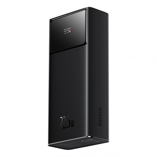Baseus EnerFill FP41 30000mAh 22.5W Power Bank with Baseus Simple USB-A - USB-C 3A 30cm Cable - Black