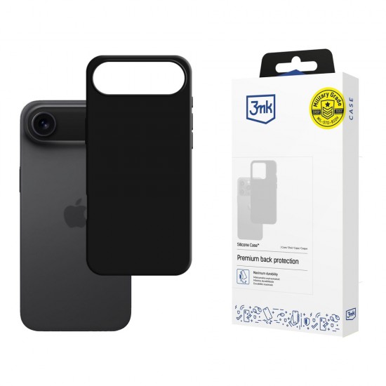 3mk Silicone Case for iPhone 17 Air - Black
