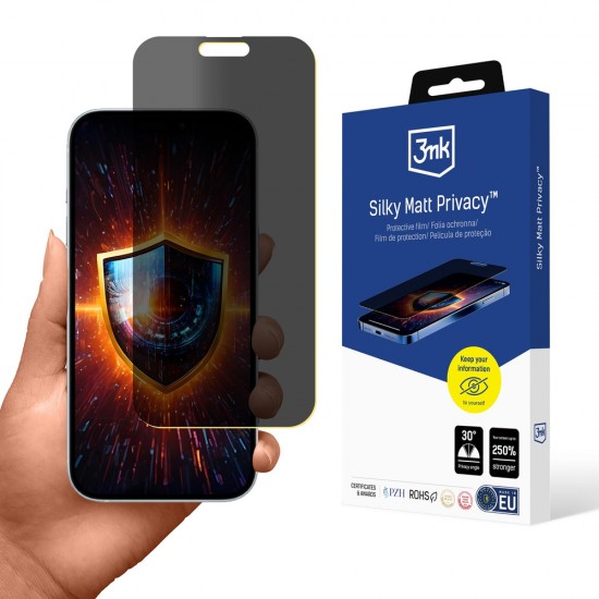 3mk Silky Matt Privacy Screen Protector for Apple iPhone 17 Pro