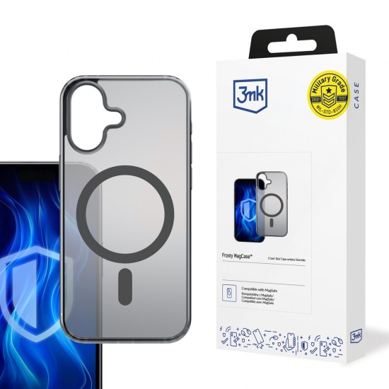 3mk Frosty MagCase for iPhone 16 Plus - Black