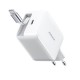 Joyroom JR-TCL06 67W GaN Wall Charger with Built-in Retractable USB-C Cable - White