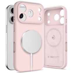 Tech-Protect Silicone MagSafe Case for iPhone 17 Pro - Pink