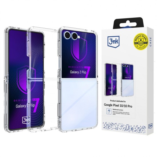 3mk Armor Case for Samsung Galaxy Z Flip 7 - Transparent