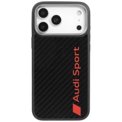 Audi R8 Carbon Fiber MagSafe Case for iPhone 17 Pro Max - Black