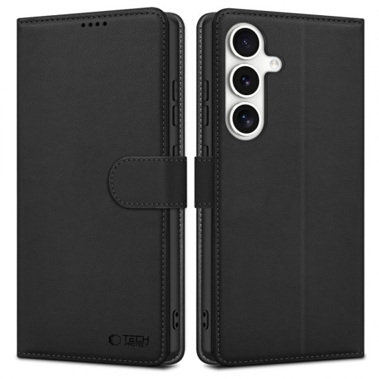 Tech-Protect Wallet Case for Samsung Galaxy S25 FE - Black