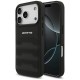 AMG Leather Debossed Lines Logo Case for iPhone 17 Pro - Black