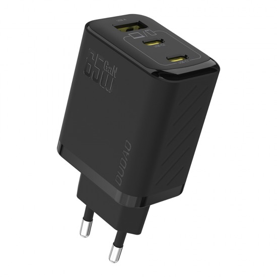Dudao A29 65W GaN Wall Charger 2 x USB-C + 1 x USB-A - Black
