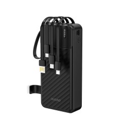 Dudao K11 Pro 20000mAh Powerbank with Built-in Cables - Black