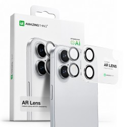 AmazingThing Lens Glass for iPhone 17 with Silver Aluminum Frame
