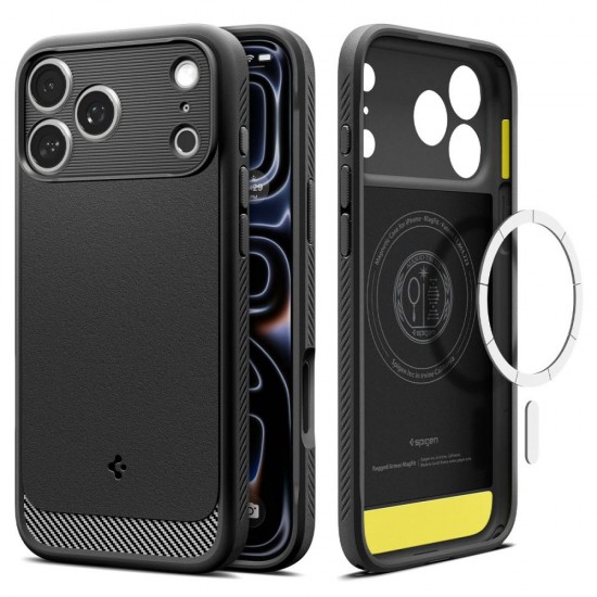Spigen Rugged Armor Mag MagSafe Case for iPhone 17 Pro - Matte Black