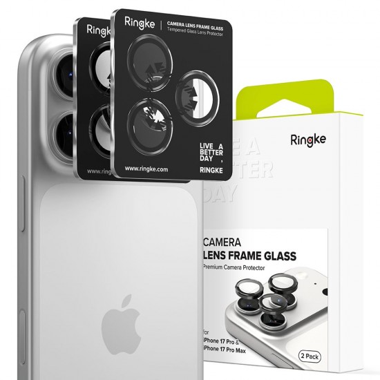 Ringke Camera Frame Protector 2-pack for iPhone 17 Pro / 17 Pro Max - Black