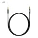 Dudao L12S AUX cable mini jack 3.5mm 1m 3-pole stereo - black