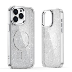 Glitter Case MagSafe Compatible for iPhone 17 Pro Max - Semi-Transparent