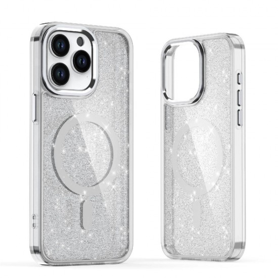 Glitter Case MagSafe Compatible for iPhone 17 Pro Max - Semi-Transparent