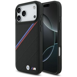 BMW M Tricolor Metal Logo MagSafe Case for iPhone 17 Pro Max - Black