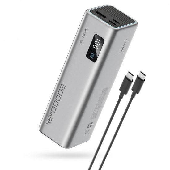 Powerbank Cuktech CUKP200XGLGR 100W 20000mAh 2 x USB-C 1 x USB-A - gray