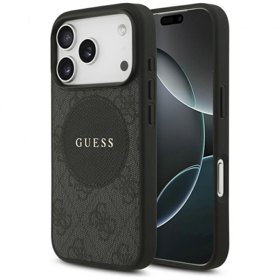 Guess 4G Circle Classic Logo MagSafe case for iPhone 17 Pro - black