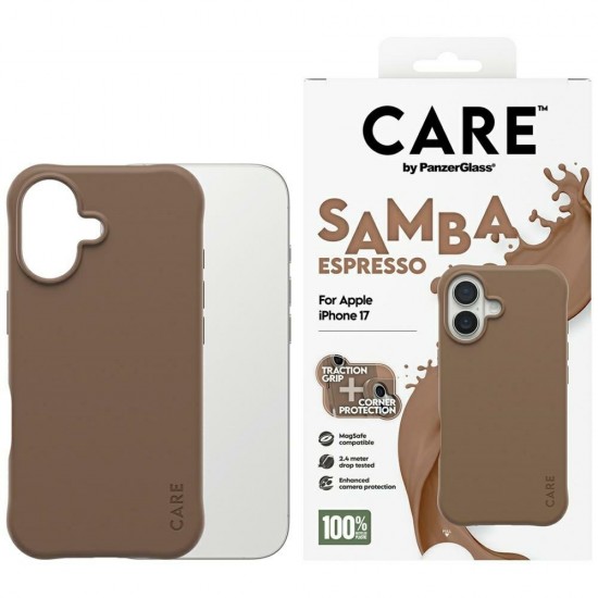 CARE by PanzerGlass Fashionable Samba MagSafe Case for iPhone 17 - Brown