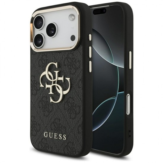 Guess 4G Big 4G Classic Logo Case for iPhone 17 Pro - Black and Gold