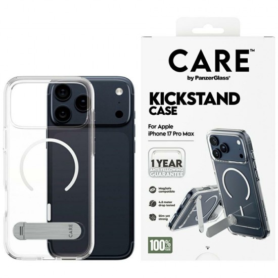 CARE by PanzerGlass Feature Case w. Kickstand MagSafe for iPhone 17 Pro Max - Clear