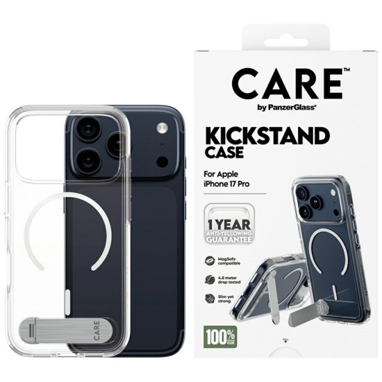 CARE by PanzerGlass Feature Case w. Kickstand MagSafe for iPhone 17 Pro - Clear