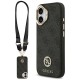 Guess 4G Strass Logo & Big Strap Metal Buttons MagSafe Case for iPhone 17 - Black