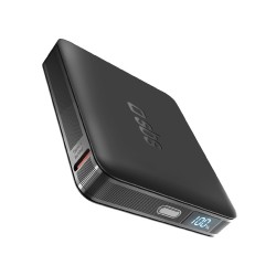 SBS HD 10W 5000mAh USB-C Power Bank with LCD Display - Black