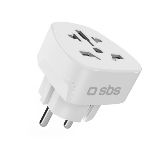 SBS Shucko/EU Travel Adapter - Universal - White