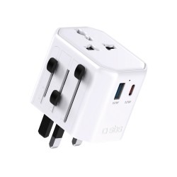 SBS TEADAPTUSBTCUNI USB-C USB-A Universal Travel Adapter - White