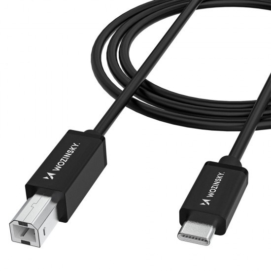 Wozinsky WKDDY1S USB-B - USB-C Cable 1m - Black