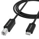 Wozinsky WKDDY2S USB-B - USB-C Cable 2m - Black
