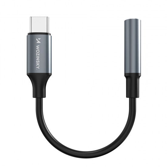 Wozinsky WACM-01 USB-C Adapter - 3.5mm Mini Jack - Black