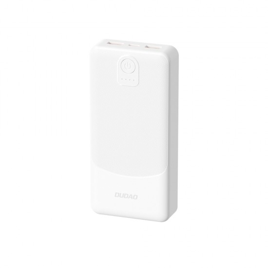 Powerbank Dudao K10 10000mAh 2.4A 2 x USB-A - white