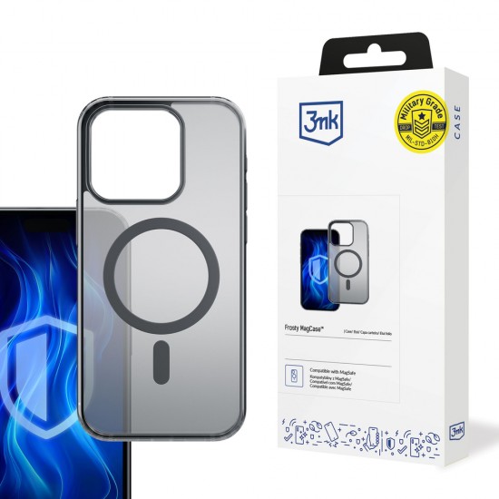 3mk Frosty MagCase Black for iPhone 16 Pro - black