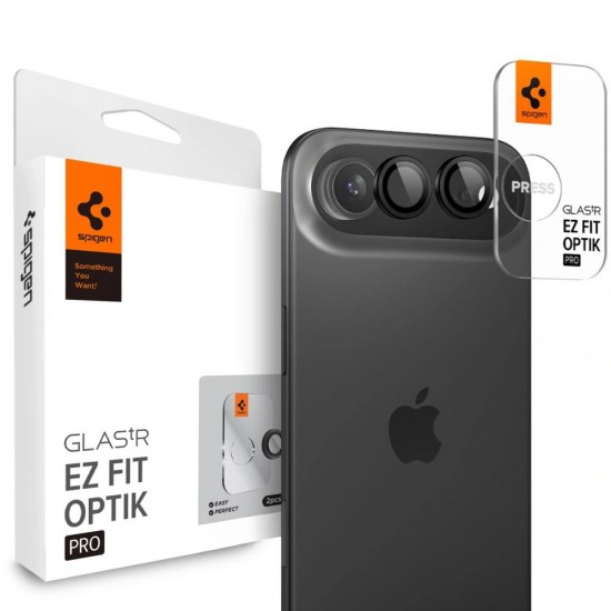 Spigen Optik Pro Glas.tR ”EZ FIT” Camera Cover 2-pack for iPhone Air - Black