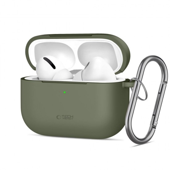 Tech-Protect Silicone Hook Case for AirPods Pro - Olive