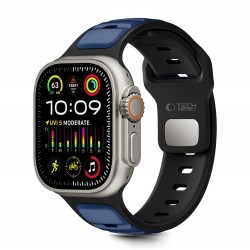 Tech-Protect IconBand Line Strap for Apple Watch 44 / 45 / 46 / 49 mm - Black and Navy Blue