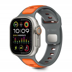 Tech-Protect IconBand Line Strap for Apple Watch 44 / 45 / 46 / 49 mm - Gray-Orange