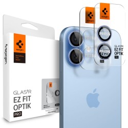 Spigen Optik Pro GLAS.TR ”EZ FIT” Camera Cover 2-pack for iPhone 16 / 16 Plus / 17 - Blue