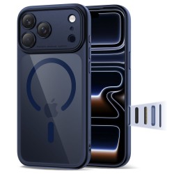 Tech-Protect Magpeak Magsafe CC Case for iPhone 17 Pro - Clear Navy Blue