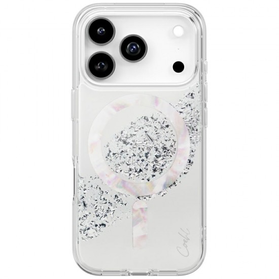 Uniq Coehl Crystelle Magnetic Charging case for iPhone 17 Pro - silver