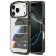 BMW M IML Metal Buttons Tricolor Lines MagSafe Case for iPhone 17 Pro - Gray