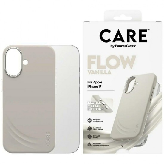 CARE by PanzerGlass FLOW MagSafe Case for iPhone 17 - Beige
