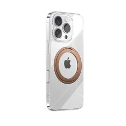 Joyroom JR-16JL6 iPhone 16 Pro Ultra-Thin MagSafe Compatible Case with 360° Ring Stand - Gold