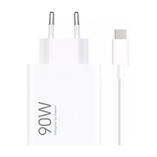 Xiaomi HyperCharge Combo 90W 6.1A USB-A Wall Charger with USB-C Cable - White
