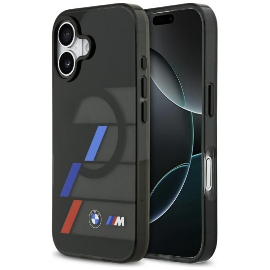 BMW M IML Metal Buttons Tricolor Lines MagSafe Case for iPhone 17 - Black