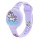 AirTag Case Wristband Silicone Wristband for Kids - Purple with Unicorn