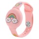 AirTag Case Wristband Silicone Wristband for Kids - Pink with Rainbow