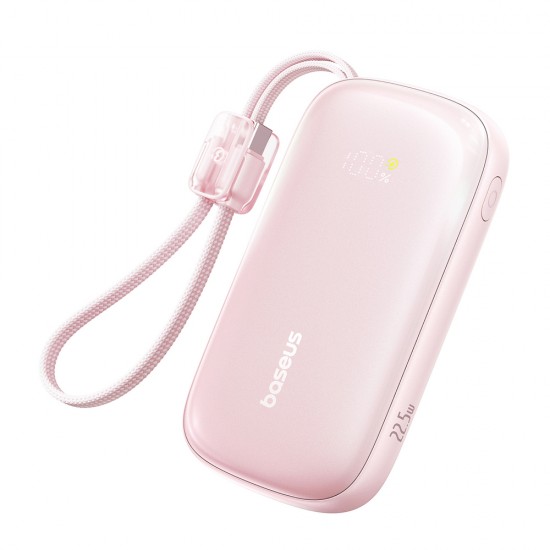 Baseus EnerFill FC21 Qpow 3 Ultra 20000mAh 22.5W Powerbank with Display and Cable Included - Pink