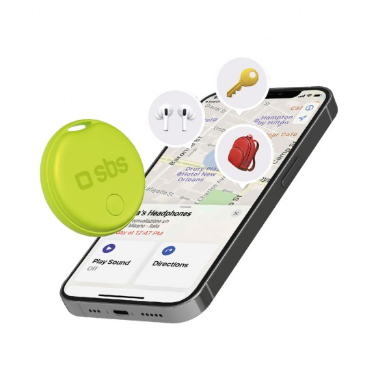 SBS Track My Circle Locator Compatible with Apple Find My - Green